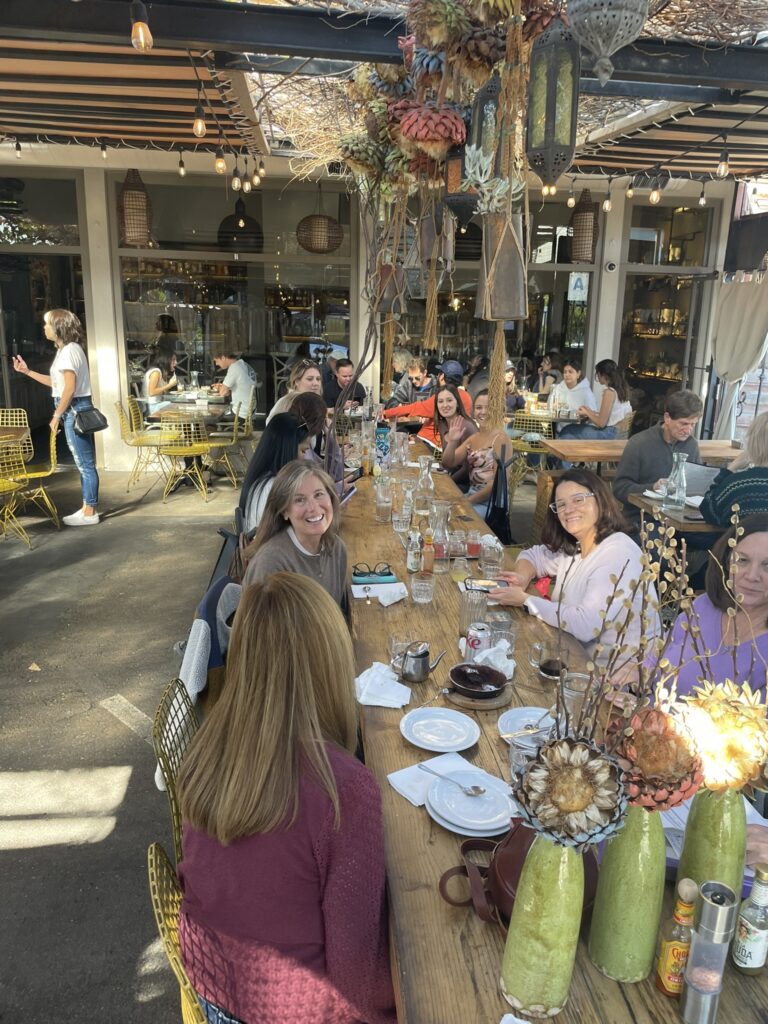 Omega Chapter members at brunch